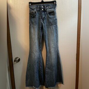 Kancan Signature High Rise Super Flare Raw Hem Size 22 (Juniors)